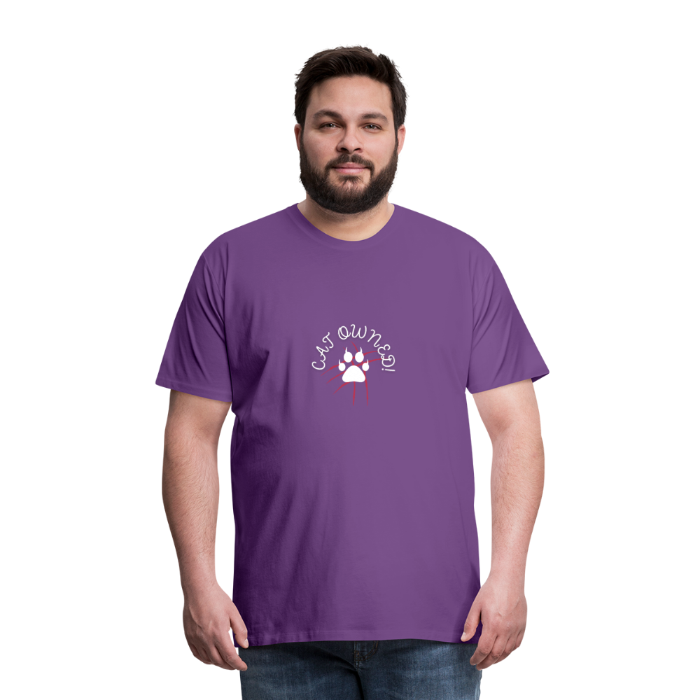 OWNED! Men's Premium T-Shirt (white print) - purple