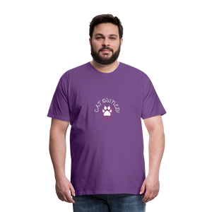 OWNED! Men's Premium T-Shirt (white print) - purple