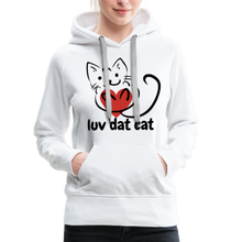 Load image into Gallery viewer, Official Luv Dat Cat Women&#39;s Premium Hoodie - white