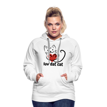 Load image into Gallery viewer, Official Luv Dat Cat Women&#39;s Premium Hoodie - white