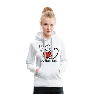 Official Luv Dat Cat Women's Premium Hoodie - white