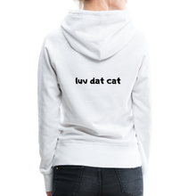 Load image into Gallery viewer, Official Luv Dat Cat Women&#39;s Premium Hoodie - white