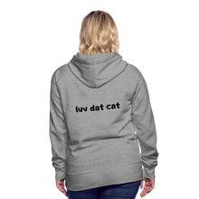 Load image into Gallery viewer, Official Luv Dat Cat Women&#39;s Premium Hoodie - heather grey
