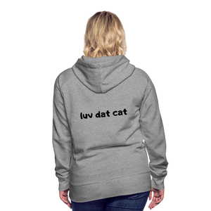 Official Luv Dat Cat Women's Premium Hoodie - heather grey