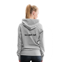 Load image into Gallery viewer, Official Luv Dat Cat Women&#39;s Premium Hoodie - heather grey
