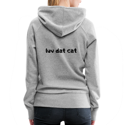 Official Luv Dat Cat Women's Premium Hoodie - heather grey