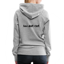Load image into Gallery viewer, Official Luv Dat Cat Women&#39;s Premium Hoodie - heather grey
