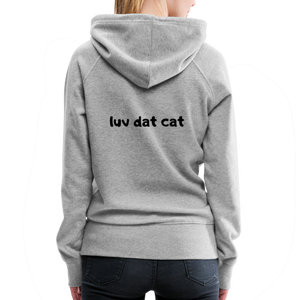 Official Luv Dat Cat Women's Premium Hoodie - heather grey