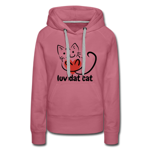 Official Luv Dat Cat Women's Premium Hoodie - mauve