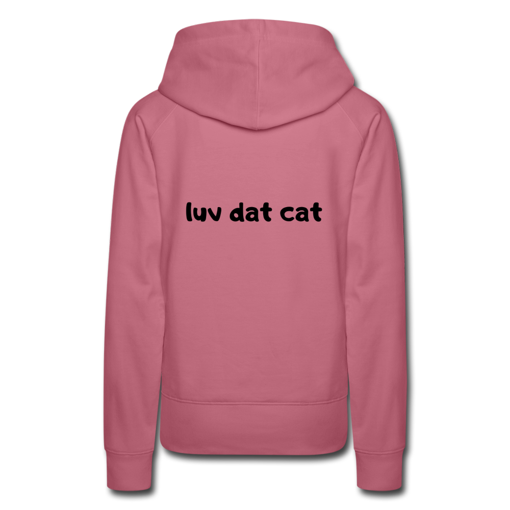 Official Luv Dat Cat Women's Premium Hoodie - mauve