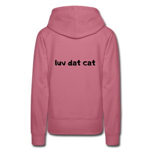 Official Luv Dat Cat Women's Premium Hoodie - mauve