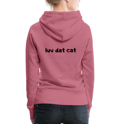 Official Luv Dat Cat Women's Premium Hoodie - mauve