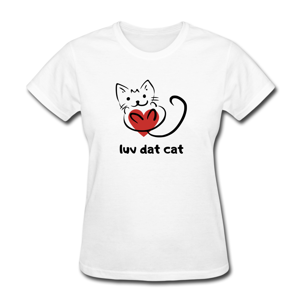 Official Luv Dat Cat Women's Premium Organic T-Shirt - white