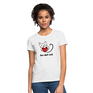Official Luv Dat Cat Women's Premium Organic T-Shirt - white
