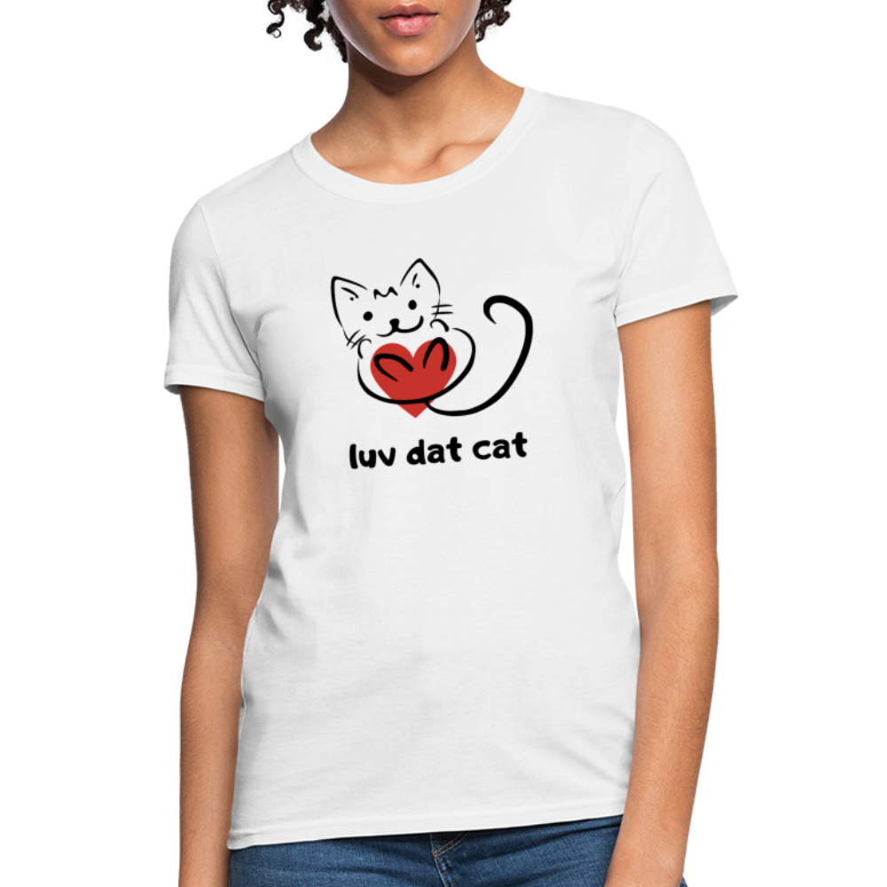 Official Luv Dat Cat Women's Premium Organic T-Shirt - white