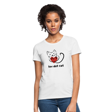 Load image into Gallery viewer, Official Luv Dat Cat Women&#39;s Premium Organic T-Shirt - white