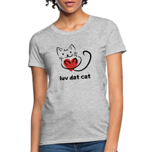 Load image into Gallery viewer, Official Luv Dat Cat Women&#39;s Premium Organic T-Shirt - heather gray