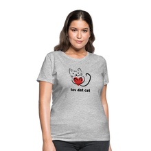 Load image into Gallery viewer, Official Luv Dat Cat Women&#39;s Premium Organic T-Shirt - heather gray