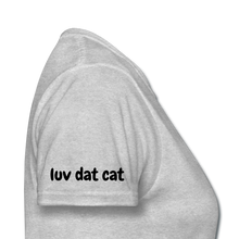 Load image into Gallery viewer, Official Luv Dat Cat Women&#39;s Premium Organic T-Shirt - heather gray