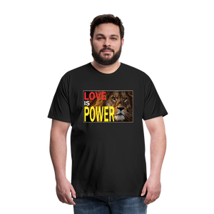 LOVE IS POWER Men's Premium T-Shirt - black