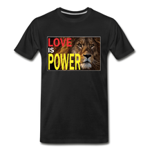 Load image into Gallery viewer, LOVE IS POWER Men&#39;s Premium T-Shirt - black