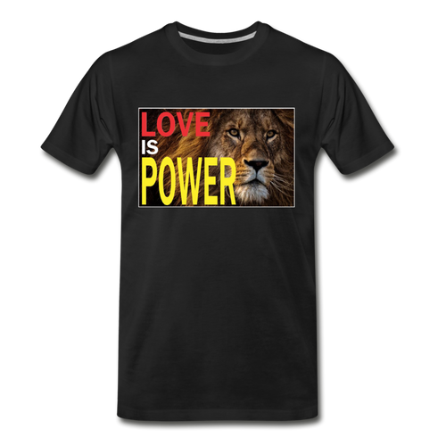 LOVE IS POWER Men's Premium T-Shirt - black
