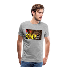 Load image into Gallery viewer, LOVE IS POWER Men&#39;s Premium T-Shirt - heather gray