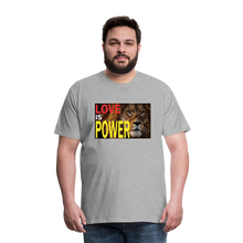 Load image into Gallery viewer, LOVE IS POWER Men&#39;s Premium T-Shirt - heather gray