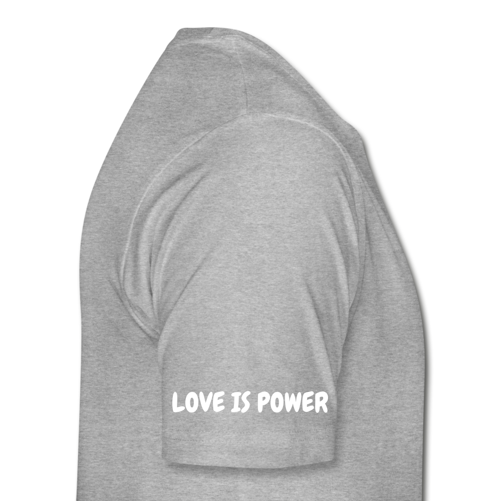 LOVE IS POWER Men's Premium T-Shirt - heather gray
