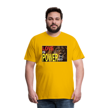 Load image into Gallery viewer, LOVE IS POWER Men&#39;s Premium T-Shirt - sun yellow
