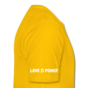 LOVE IS POWER Men's Premium T-Shirt - sun yellow