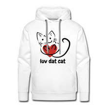 Load image into Gallery viewer, Official Luv Dat Cat Men&#39;s Premium Hoodie - white