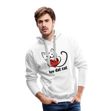 Load image into Gallery viewer, Official Luv Dat Cat Men&#39;s Premium Hoodie - white