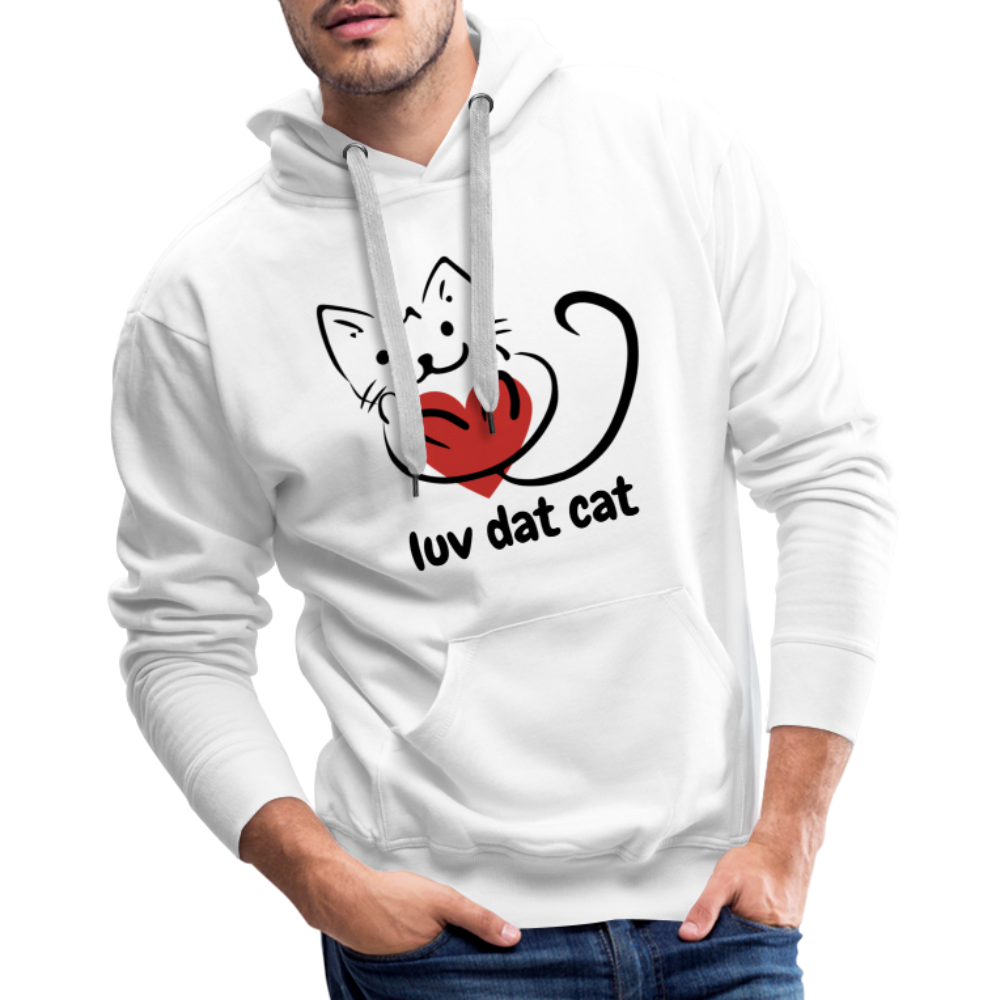 Official Luv Dat Cat Men's Premium Hoodie - white