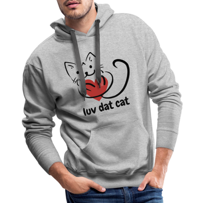 Official Luv Dat Cat Men's Premium Hoodie - heather grey