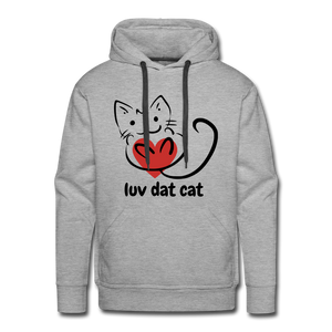 Official Luv Dat Cat Men's Premium Hoodie - heather grey