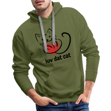 Load image into Gallery viewer, Official Luv Dat Cat Men&#39;s Premium Hoodie - olive green
