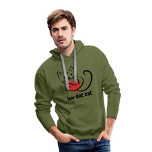 Load image into Gallery viewer, Official Luv Dat Cat Men&#39;s Premium Hoodie - olive green