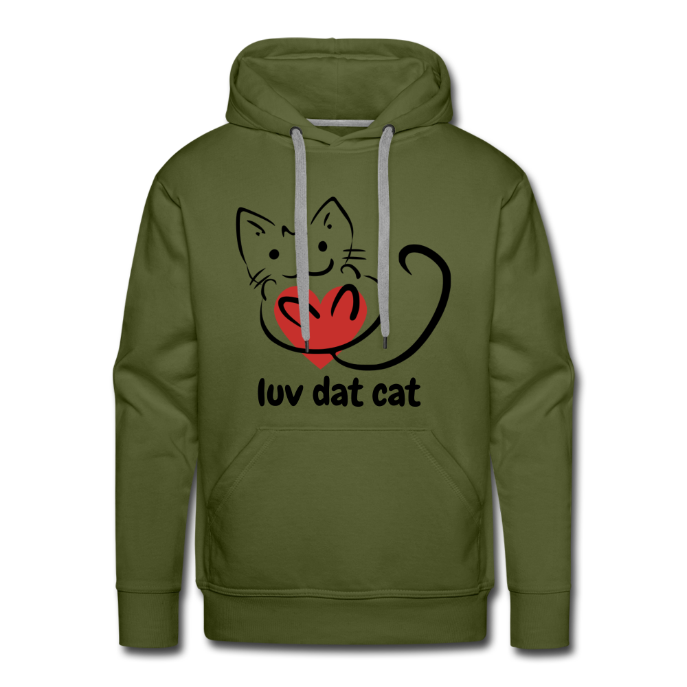 Official Luv Dat Cat Men's Premium Hoodie - olive green