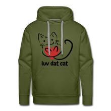 Load image into Gallery viewer, Official Luv Dat Cat Men&#39;s Premium Hoodie - olive green