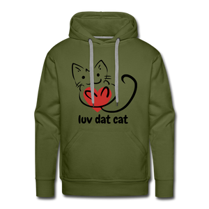 Official Luv Dat Cat Men's Premium Hoodie - olive green