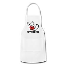 Load image into Gallery viewer, Official Luv Dat Cat Adjustable Apron - white
