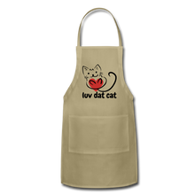 Load image into Gallery viewer, Official Luv Dat Cat Adjustable Apron - khaki