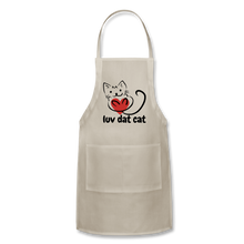 Load image into Gallery viewer, Official Luv Dat Cat Adjustable Apron - natural