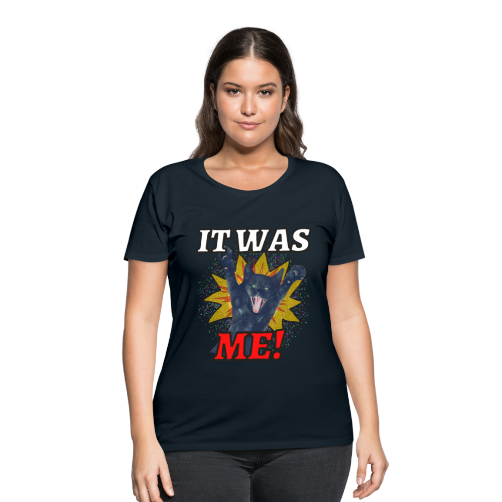 IT WAS ME! Women's Curvy T-Shirt - navy