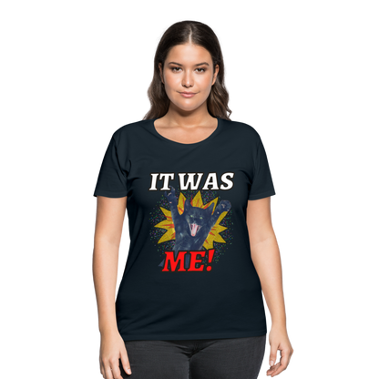 IT WAS ME! Women's Curvy T-Shirt - navy