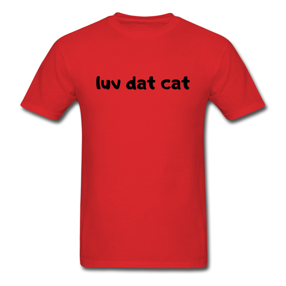 LUV DAT CAT (text) Men's T-Shirt - red
