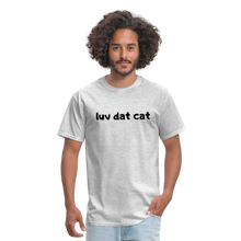 Load image into Gallery viewer, LUV DAT CAT (text) Men&#39;s T-Shirt - heather gray