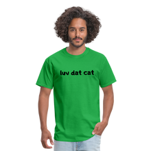 Load image into Gallery viewer, LUV DAT CAT (text) Men&#39;s T-Shirt - bright green