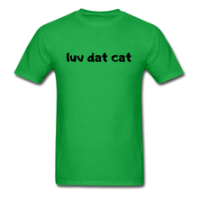 Load image into Gallery viewer, LUV DAT CAT (text) Men&#39;s T-Shirt - bright green